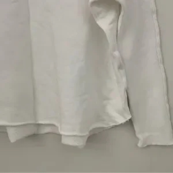 NEW FRANK & EILEEN TEE LAB WHITE ANNA LONG SLEEVE CAPELET FLEECE SWEATSHIRT SZ M - Picture 6 of 10